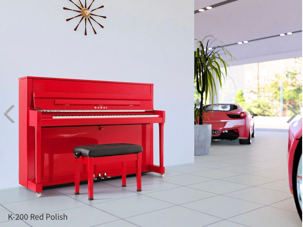 Piano Droit KAWAI - Modèle K200 Rouge